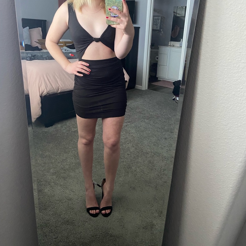 Black mini dress